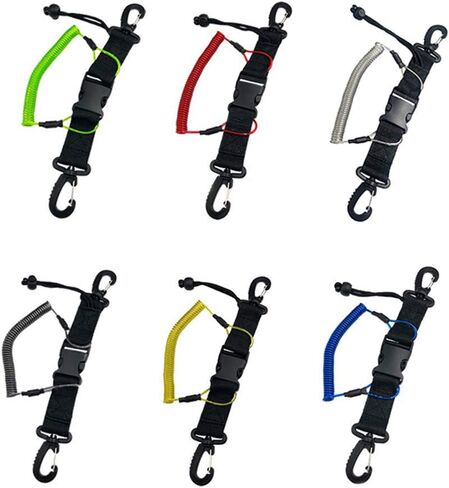 EVGATSAUTO Heavy duty Diving Line with Stainless Steel, Spiral Cord, Safety Line for Diving Cameras and Diving Tools (Green) in Saudi Arabia