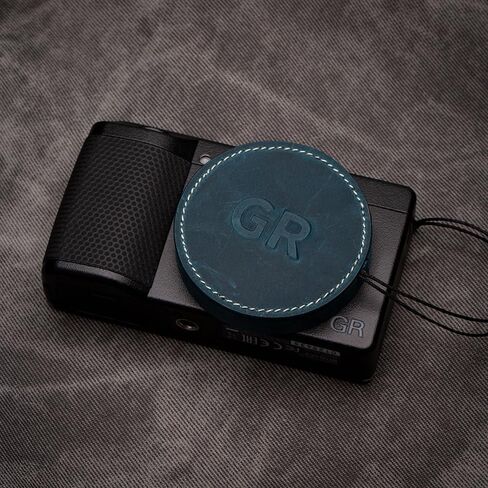 Genuine leather lens cover protective case dust and scratch resistant for Ricoh GR III (Black) in Saudi Arabia