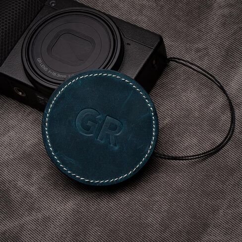 Genuine leather lens cover protective case dust and scratch resistant for Ricoh GR III (Black) in Saudi Arabia