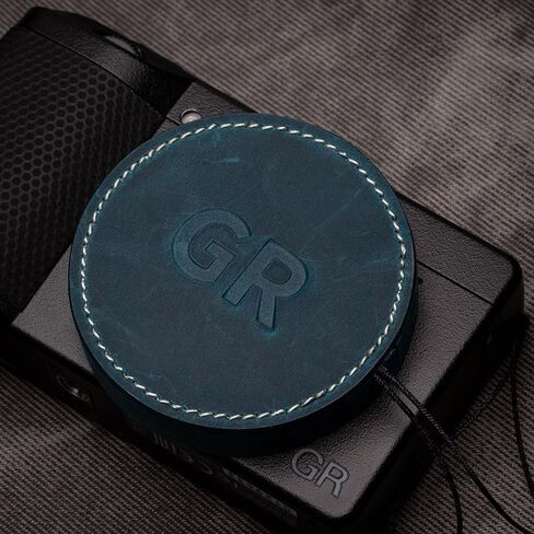 Genuine leather lens cover protective case dust and scratch resistant for Ricoh GR III (Black) in Saudi Arabia