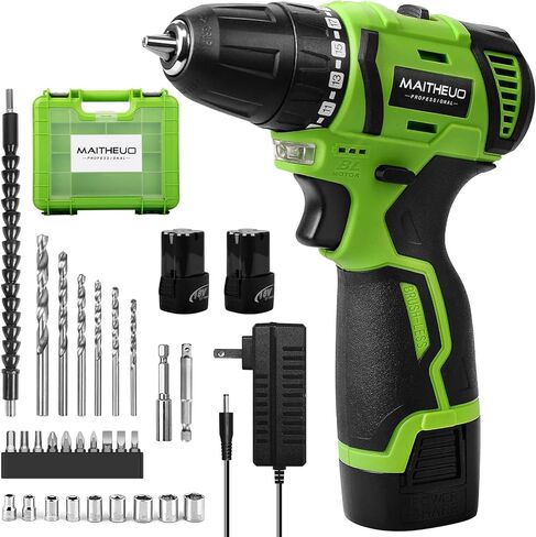 18V Brushless Cordless Drill Kit with 2 Batteries, Fast Charger, 3/8" Keyless Chuck, 20+1 Torque Settings, 2-Speed for DIY & Home Projects​ in Saudi Arabia