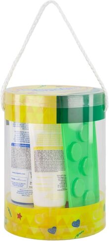 Crayola Bath Tub Mini Paint Set 9 قطعة مجموعة فنون - فرش ، إسفنجية ، وغسل دهانات الأصابع ، أصفر اللون الأزرق والأحمر. in Saudi Arabia