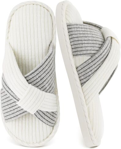 Cross Slippers for Women, Comfy Memory Foam House Bedroom Slippers Trendy Woman Gifts Home Shoes for Room Indoor Kitchen in Saudi Arabia
