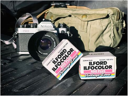 Ilford ILFOCOLOR 400 Plus 35mm Vintage Tone Color Film, ISO 400, 5-Pack with Camera Bag in Saudi Arabia