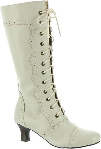 Masseys Women's Vintage Lace-Up Mid-Calf Leather Boot in Saudi Arabia