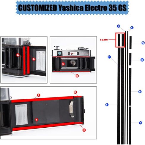 Pre-Cut Self Adhesive Light Seal Foam Sponge Kits Repair for Yashica Electro 35G/GT/GS/GTN/GSN/GST/CL Camera Accessories (Electro 35 GS) in Saudi Arabia