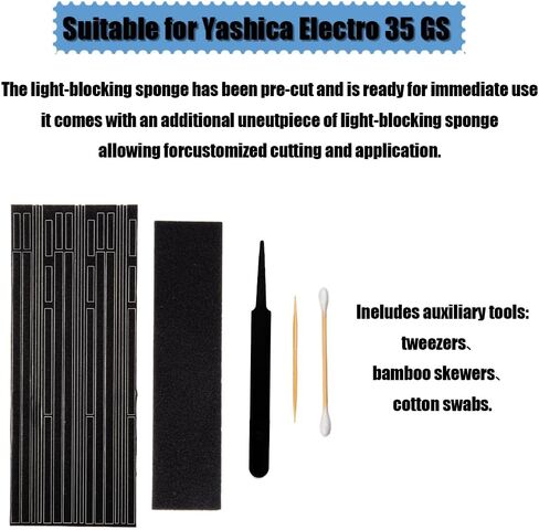 Pre-Cut Self Adhesive Light Seal Foam Sponge Kits Repair for Yashica Electro 35G/GT/GS/GTN/GSN/GST/CL Camera Accessories (Electro 35 GS) in Saudi Arabia
