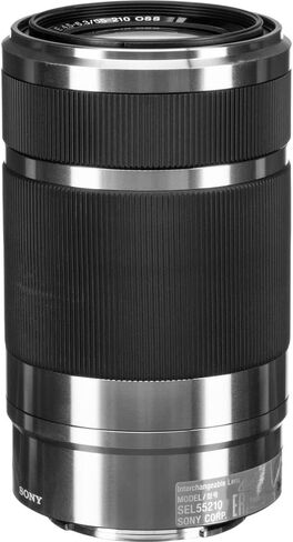 Sony E 55-210mm f/4.5-6.3 OSS Lens (Silver) (SEL55210) + Filter Kit + Lens Cap Keeper + Cleaning Kit + More (Renewed) in Saudi Arabia