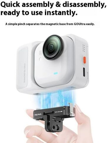 Quick Release Mount/Magnetic Adapter for Insta 360 Go Ultra Camera,Aluminum Alloy Camera Mount Adapter with 1/4" Threaded Port for Tripods & Selfie Sticks, Vlogging in Saudi Arabia