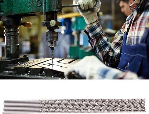 10Pcs Extra Long Drill Bit Set 7.87Inch High Speed Steel HSS Metal Drill Bits in Saudi Arabia