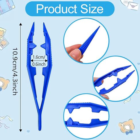 30PCS Plastic Tweezers 5 Assorted Colors Craft Forceps Tools for Handmade DIY Creative Beading Projects Jewelry Making Kids Adult Home Classroom School in Saudi Arabia