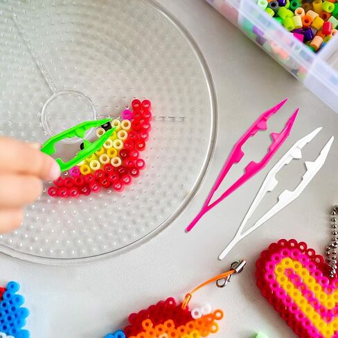 30PCS Plastic Tweezers 5 Assorted Colors Craft Forceps Tools for Handmade DIY Creative Beading Projects Jewelry Making Kids Adult Home Classroom School in Saudi Arabia