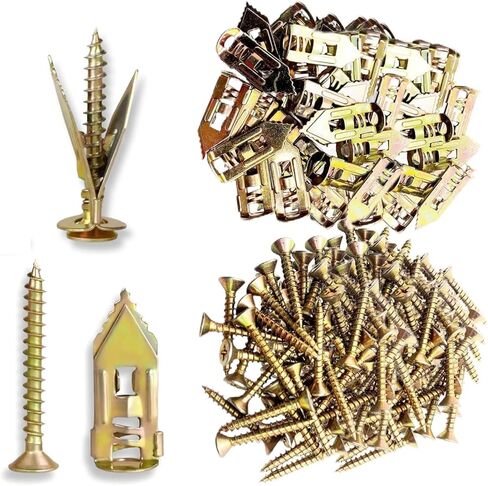 غلاف المسمار التوسع - 180 PCS مرساة سائق مطرقة مع مسمار المسمار في جفاف الجص الجص التوسع التوسع التوسع (90 مجموعة) in Saudi Arabia