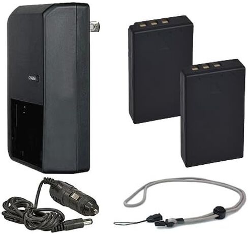 Olympus Stylus 1 High Capacity Batteries (2 Units) + AC/DC Travel Charger + Krusell Multidapt Neck Strap (Black Finish) in Saudi Arabia