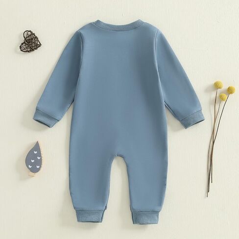 SAYOO Infant Baby Boy Girl Mallard Duck Romper Jumpsuit Green Duck Embroidery One Piece Waffle Overalls Hunting Baby Clothes in Saudi Arabia