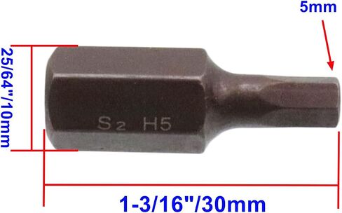 5 ملم مثقاب رأس سداسي سداسية مجموعة S2 S2 Steel Screweriver Bits Set 25/64 in Kuwait