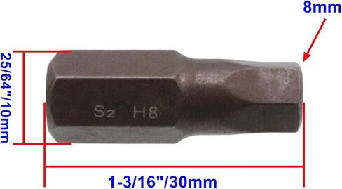 5 ملم مثقاب رأس سداسي سداسية مجموعة S2 S2 Steel Screweriver Bits Set 25/64 in Kuwait