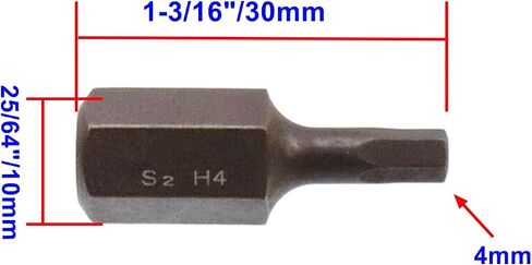 5mm Hex Head Drill Bit Set S2 Steel Screwdriver Bits Set 25/64" Hex Shank H5 Hex Head Bit Set -8pcs in Saudi Arabia