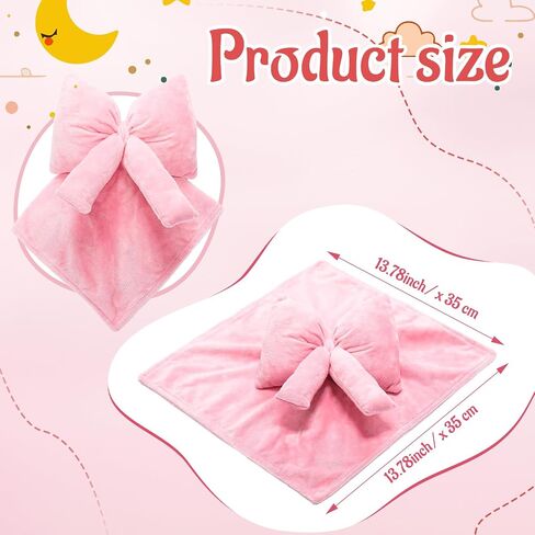 Breling Pink Coquette Bow Security Blanket Soft Baby Fluffy Blanket Unisex Stuffed Gift for Newborn Infant Toddler Boys and Girls, 13. 78 Inch in Saudi Arabia