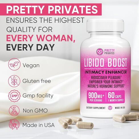 حبوب تعزيز المؤخرة الفاخرة من بريتي برايفتس - مكمل نمو الغلوت الأقصى لشد وشد ورفع المؤخرة والوركين - حبوب تحسين المؤخرة المتقدمة لتقليل الترهل - 60 قيراط in Kuwait