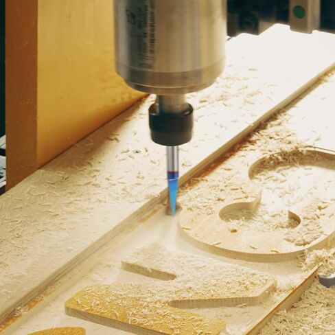 Uxcell v Groove Router بت 60 درجة 1/4 "شحن CNC قطع النقش مع قطع كربيد صلبة مغلفة بالأزرق النانو لصنع علامة النحت الرفيعة صنع 2pcs in Kuwait