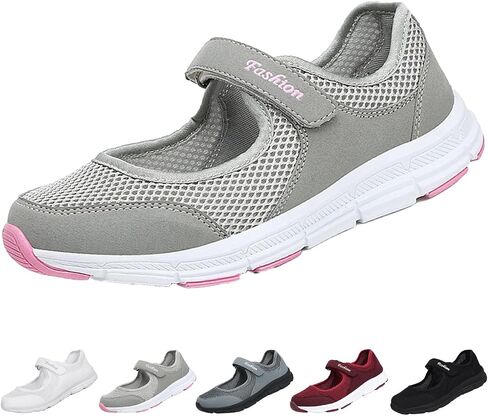 Women's Orthopedic Walking Nurse Shoes,Comfortable Breathable Mesh Non-Slip Diabetes Casual Nursing Mary Janes Sneaker in Kuwait