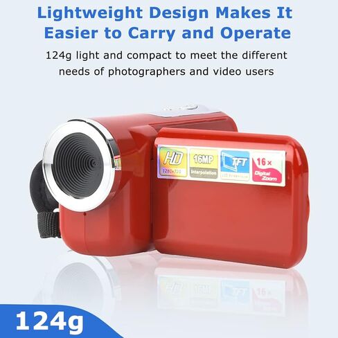 Children Kids Digital Video Camera Camcorder,Portable Exquisite 2'' TFT LCD,1080 * 720,4k HD Digital Zoom Photography Support Memory Card,Best Birthday,Christma,Holiday,Sports ( in Saudi Arabia