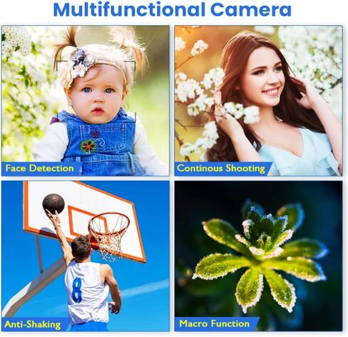 Children Kids Digital Video Camera Camcorder,Portable Exquisite 2'' TFT LCD,1080 * 720,4k HD Digital Zoom Photography Support Memory Card,Best Birthday,Christma,Holiday,Sports ( in Saudi Arabia
