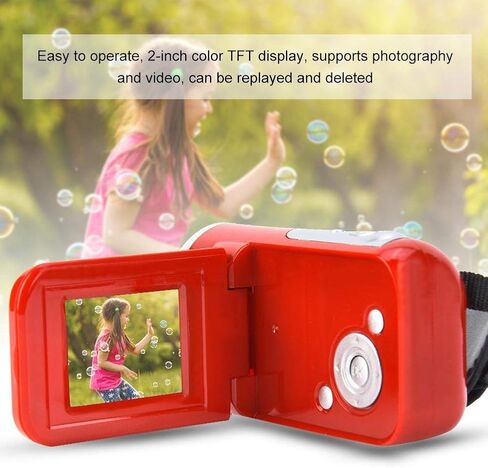 Children Kids Digital Video Camera Camcorder,Portable Exquisite 2'' TFT LCD,1080 * 720,4k HD Digital Zoom Photography Support Memory Card,Best Birthday,Christma,Holiday,Sports ( in Saudi Arabia