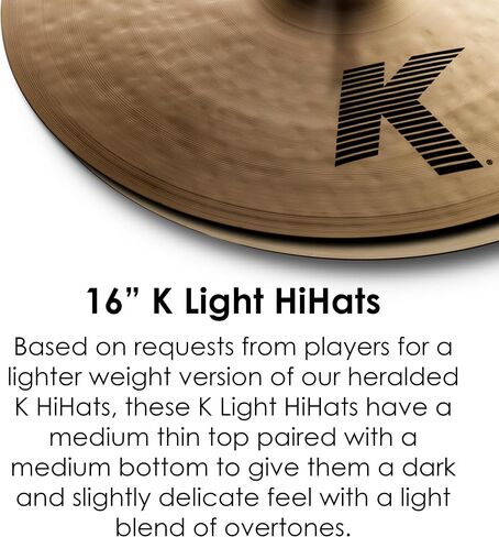 Zildjian K Series Light Hi-Hat Cymbals - 15 Inches in Saudi Arabia
