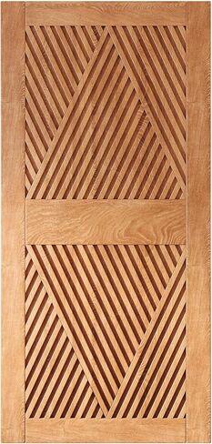 Homacer 40 in. x 84 in. Diamond Design Early American Finished & Unassembled Pine Wood Barn Door (Interior Use Only) in Kuwait