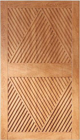 Homacer 40 in. x 84 in. Diamond Design Early American Finished & Unassembled Pine Wood Barn Door (Interior Use Only) in Kuwait