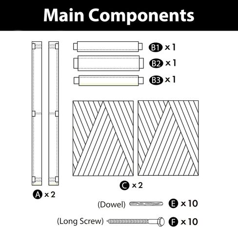 Homacer 40 in. x 84 in. Diamond Design Early American Finished & Unassembled Pine Wood Barn Door (Interior Use Only) in Kuwait