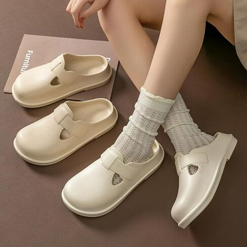 Cute Slippers for Women Clogs with Hole EVA One-Piece Molded Y2K Platform Slides Height Increase Anti-Slip Sole Outdoor Travel Beach Sandals in Kuwait