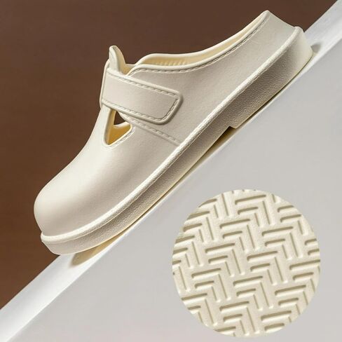 Cute Slippers for Women Clogs with Hole EVA One-Piece Molded Y2K Platform Slides Height Increase Anti-Slip Sole Outdoor Travel Beach Sandals in Kuwait