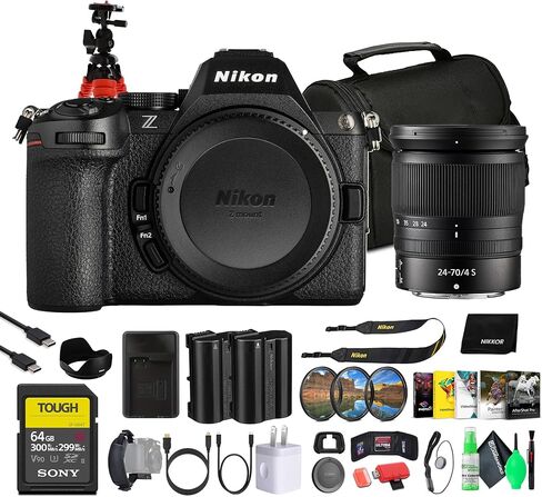 كاميرا Nikon Z5 II بدون مرآة مع عدسة 24-70 مم f/4 s | إطار كامل ، فيديو 4K UHD ، التثبيت (1687) in Saudi Arabia