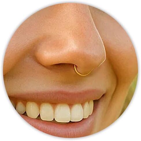 Fake Septum Ring 20 Gauge Gold Filled Faux Septum Hoop - No Piercing Needed Septum Jewelry in Saudi Arabia