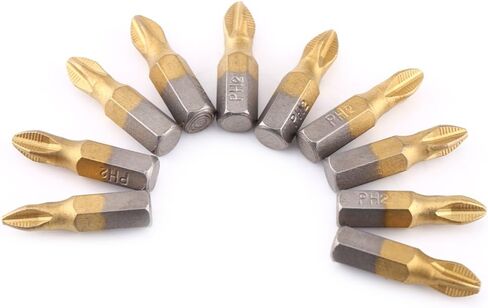 10pcs قطع البراغي البراغي مجموعة 25 مم سبيكة S2 مطلية 1/4 "سداسي سدقية شانك مضاد للانزلاق البراغي البراغي in Kuwait