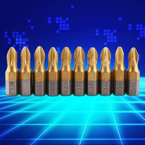 10pcs قطع البراغي البراغي مجموعة 25 مم سبيكة S2 مطلية 1/4 "سداسي سدقية شانك مضاد للانزلاق البراغي البراغي in Kuwait
