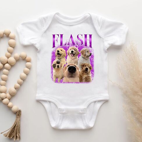 Custom Baby Onesie with Your Photo, Bootleg Rap Style, Personalized Infant Bodysuit, Newborn Outfit for Boys or Girls in Saudi Arabia