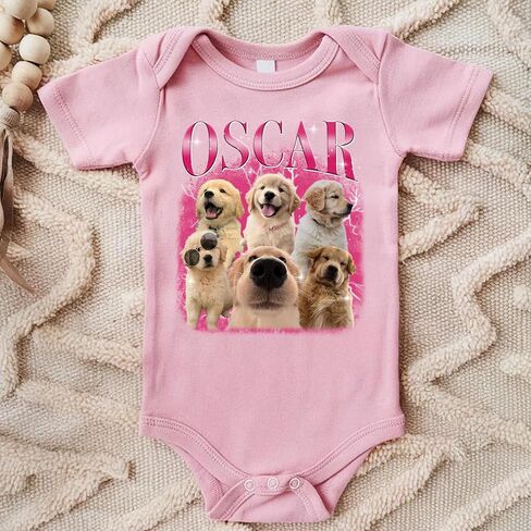 Custom Baby Onesie with Your Photo, Bootleg Rap Style, Personalized Infant Bodysuit, Newborn Outfit for Boys or Girls in Saudi Arabia