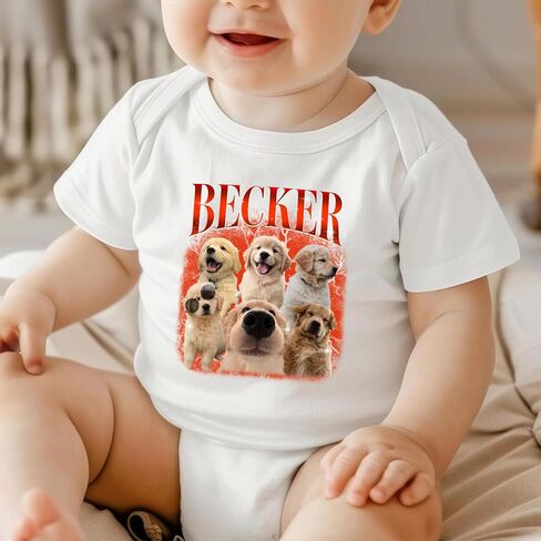 Custom Baby Onesie with Your Photo, Bootleg Rap Style, Personalized Infant Bodysuit, Newborn Outfit for Boys or Girls in Saudi Arabia