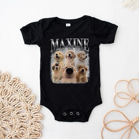 Custom Baby Onesie with Your Photo, Bootleg Rap Style, Personalized Infant Bodysuit, Newborn Outfit for Boys or Girls in Saudi Arabia