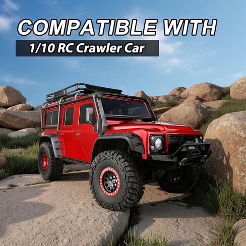 إطارات Hobbypark بطول 4.4 بوصة RC 1.9 RC زاحفة من المطاط الناعم قبضة جيدة لمقياس 1/10 TRX4 المحوري SCX10 Redcat Gen 8 RC4WD Rocks Mud Dirt تناسب 1.9 عجلات خرز مع رغوة، 4 قطع in Saudi Arabia