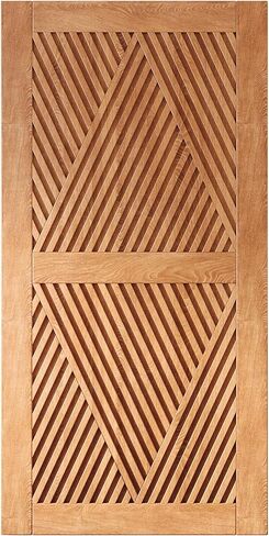 Homacer 32 in. x 80 in. Diamond Design Early American Finished & Unassembled Pine Wood Barn Door (Interior Use Only) in Saudi Arabia