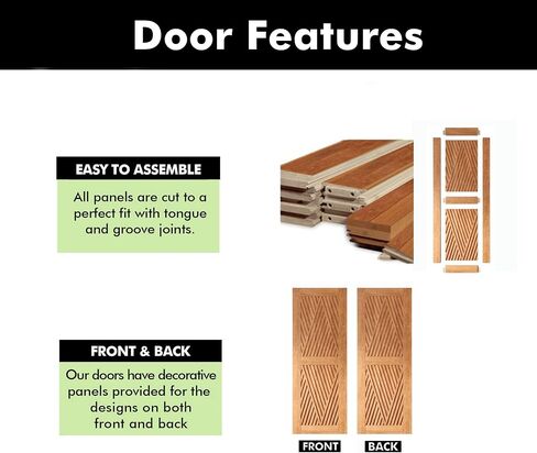 Homacer 32 in. x 80 in. Diamond Design Early American Finished & Unassembled Pine Wood Barn Door (Interior Use Only) in Saudi Arabia