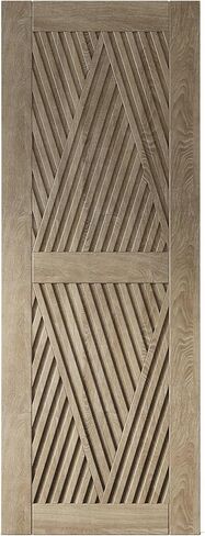 Homacer 30 in. x 80 in. Diamond Design Classic Gray Finished & Unassembled Pine Wood Barn Door (Interior Use Only) in Saudi Arabia