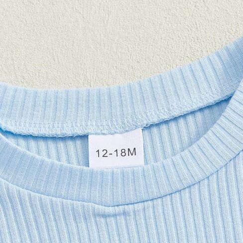 kaipiclos طفل طفل طفلة ملابس ضلع قميص طويل الأكمام قميص وقوس منقوشة 12 18 شهرًا in Kuwait