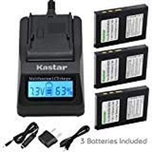 Kastar Ultra Fast Charger(3X faster) Kit and Battery (3-Pack) for BN-VM200 BN-VM200U work with JVC GZ-MC100 GZ-MC200 GZ-MC500 GZ-MC100EK GZ-MC200E GZ-MC500EK GZ-MC100EX GZ-MC200EX GZ-MC500EX GZ-MC100US GZ-MC200US GZ-MC500US Cameras [Over 3x faster than a  in Saudi Arabia