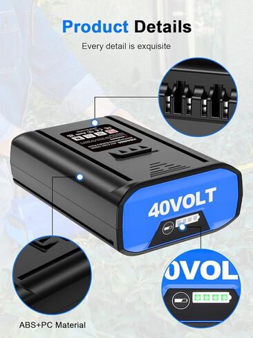 IEFUU Compatible with Kobalt 40V Battery 4.0Ah KB 240-06 KB 2540C-06 KB 640-03 KB 440-03 Rechargeable Lithium Ion Cordless Power Equipment Batteries, Compatible with All Kobalt 40 Volt max Power Tools in Saudi Arabia